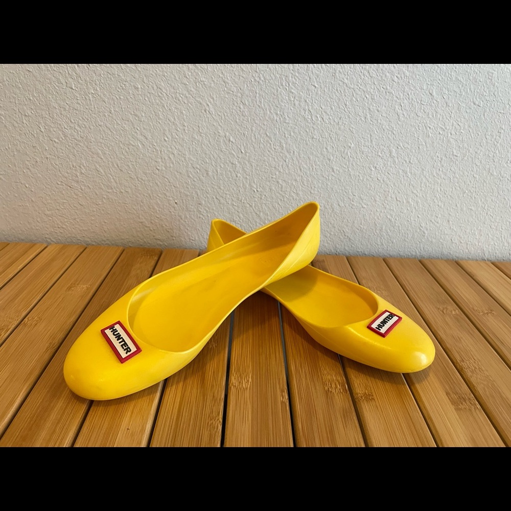 🌈 HUNTER Nelly Ballet Flats; BRIGHT & Fun 🥳: Classic Rainy Day Gear ☔️ Size 6